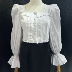 Gizia white cotton top